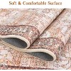 2'x6' Coffee Vintage Oriental Runner Rug – Washable, Low Pile, Non-Slip, Stain-Resistant Carpet for Kitchen, Hallway, Entryway - 4 of 4