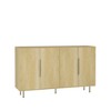 HDZNVF Wood Modern Buffet Cabinet with Storage, Fluted Sideboard Large Buffet with Adjustable Shelves - 3 of 4