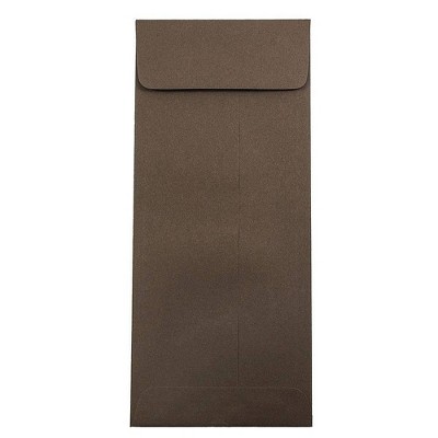 JAM Paper #12 Policy Business Envelopes 4.75 x 11 Chocolate Brown Recycled 900940723I