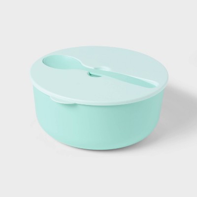 128.5oz Lidded Serve Bowl with Utensil Mint - Sun Squad™