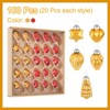 Unique Bargains Glass Decorative Hanging Tree Ornament Balls 1"-1.5" 100 Pcs - 3 of 4