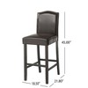 Vynxaria Dark Brown Barstools Set of 2 Dining Chair - 4 of 4