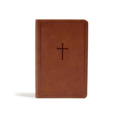 CSB Personal Size Bible, Brown Leathertouch - by  Csb Bibles by Holman (Leather Bound)