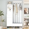Lycvki Hall Coat Rack Storage with Storage Bench and Shoe Cabinet - 2 of 4