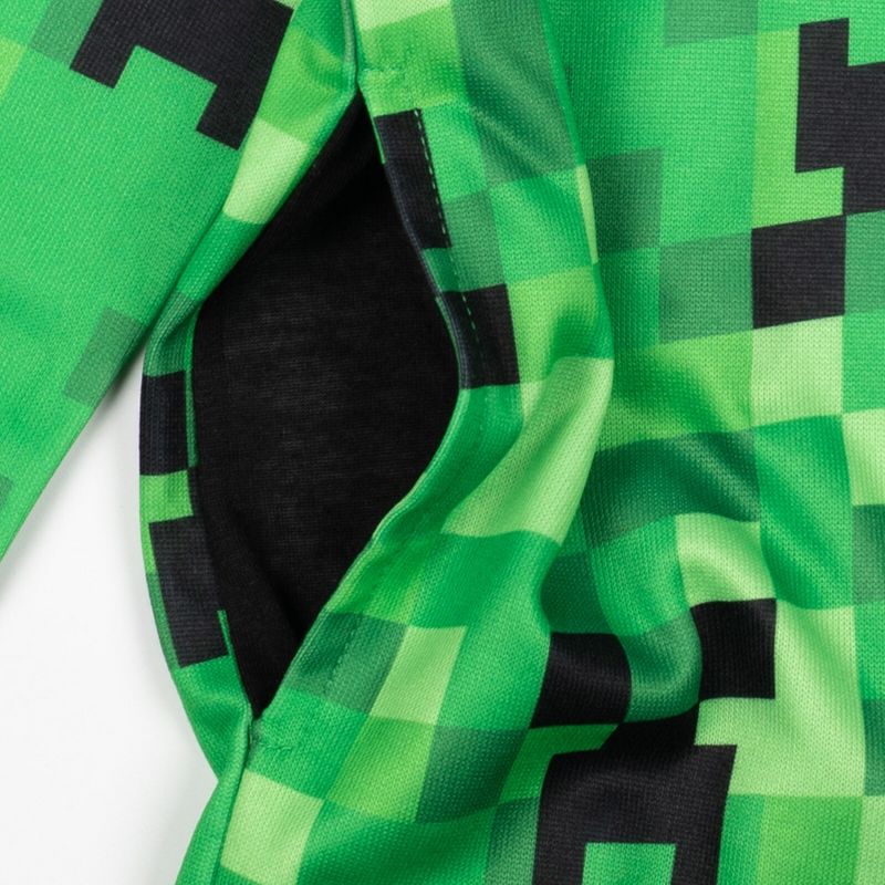 Minecraft Creeper French Terry Hoodie Little Kid to Big Kid, 4 of 8