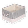 Unique Bargains Stripe Print Fabric Collapsible Organizer Storage Basket Bin 1 Pc - 4 of 4