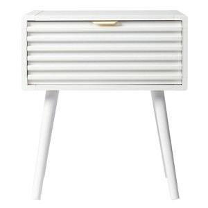 Karl Home 1-Drawer White MDF 19.29in. W Nightstands - 1 of 4