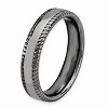 Black Bow Jewelry Black Plated Sterling Silver Stackable Rope Edged 4.25mm Band - 3 of 4