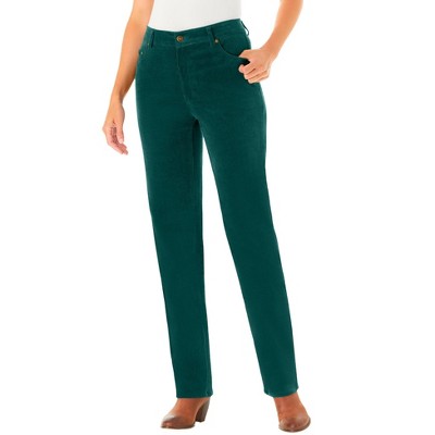 Woman Within Women's Plus Size Petite Corduroy Straight Leg Stretch Pant