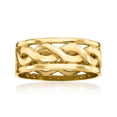 Ross-Simons 18kt Gold Over Sterling Braided Ring