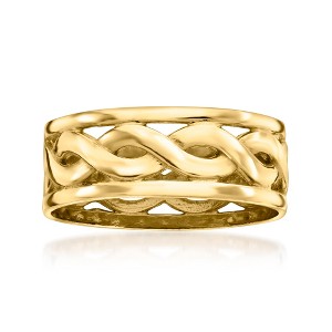 Ross-Simons 18kt Gold Over Sterling Braided Ring - 1 of 4