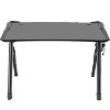 Deco Gear 47" LED Gaming Desk, Carbon Fiber Surface, Cable Management & Headphone Hook - 3 of 4