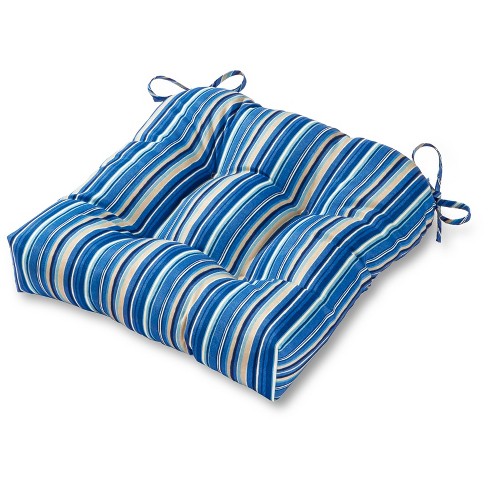 Kensington Garden 24x22 Multi-stripe Outdoor High Back Chair Cushion  Sapphire : Target