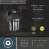 VAXCEL Garfield Park Aluminum Matte Black Motion Sensor Dusk to Dawn Outdoor Wall Light Clear Seeded Glass - 4 of 4