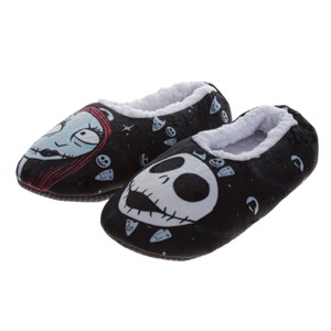 Disney Character Slippers for Women's - Stitch, Minnie & Nightmare Before Christmas Design Multicolor Comfy Cushioned Warm (Women’s – Adult) - 1 of 4
