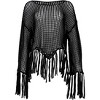VENUS Womens Fringe Crochet Cover-Up - 4 of 4