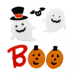 Northlight Pumpkin and Ghost "Boo" Halloween Gel Window Clings
