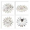 Unique Bargains Women's Rhinestone Shoe Buckle 1.77"x1.77" Silver Tone 2 Pcs - 4 of 4