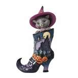 Jim Shore Boo-Tiful Halloween  -  One Halloween Figurine 8.25 Inches -  Glow Dark Halloween Black Cat  -  6012750  -  Resin  -  Black