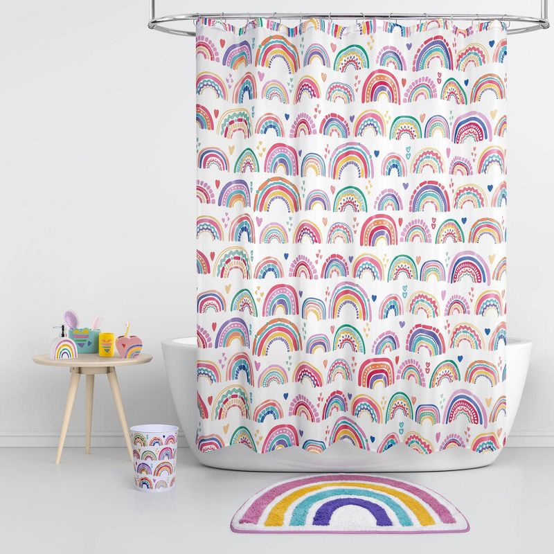 Rainbow Hearts Kids&#39; Bath Rug - Allure Home Creations, 6 of 7