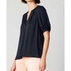 Women's Adriana Split Neck Short Sleeve Blouse - current air - 3 of 4