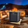 COZONY Propane Fire Pit Table with Rattan Panel and Glass Wind Guard - 2 of 4