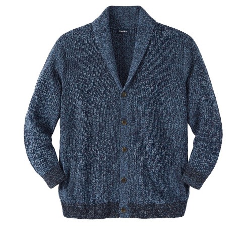 Mens Cable Shawl-Collar Cardigan