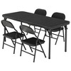 5-Piece Kids Folding Table and Chairs Set for Boys Girls, Activity Table and Chairs Set for Dining Room, Daycare, Classrooms - 3 of 4