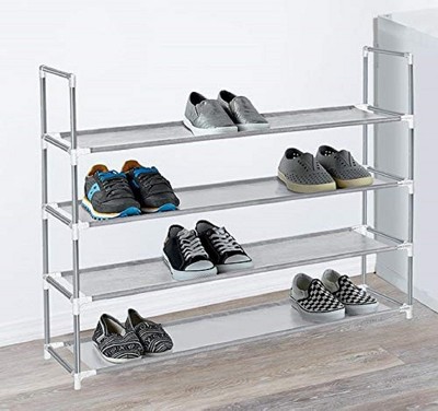 Songmics 12-tier Shoe Rack Tall Metal Shoe Storage Organizer Grey : Target