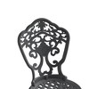 Cast Aluminum Patio Dining Chair 2PCS With Black Frame - 4 of 4