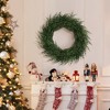 LuxenHome 35-Inch Large Artificial Holiday Wreath, Green Christmas Mantel & Entryway Accent - 4 of 4
