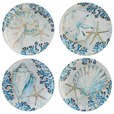 Set of 4 Playa Shells Salad Plates - Certified International