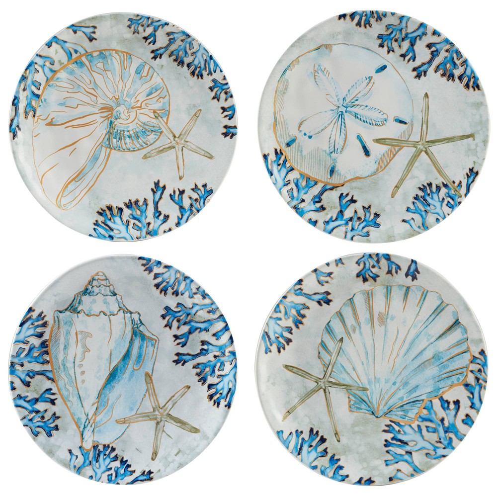 Photos - Plate Certified International Set of 4 Playa Shells Salad   