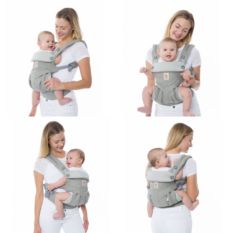 Ergobaby 360 Cool Air Breathable Mesh All Position Baby Carrier with Lumbar Support - Carbon Gray 12-45lb, 3 of 8