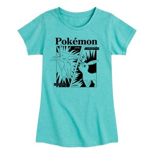 Girls' - Pokémon - Umbreon and Espeon Grid Fitted Short Sleeve Graphic T-Shirt - 1 of 4
