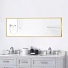 59x16 Inch Slim Full-Length Mirror, Gold Frame with Non-Slip Base, Bathroom/Bedroom Use - 4 of 4