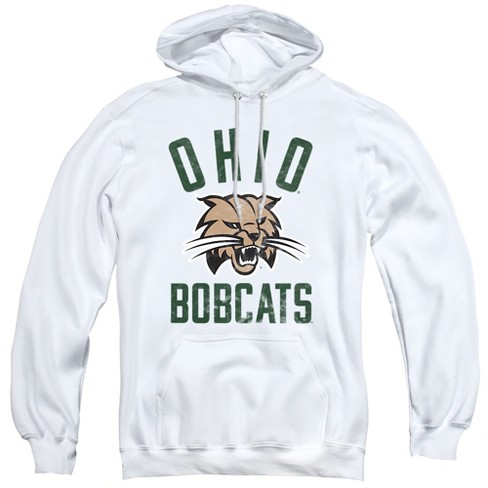 Campus Lab Ohio University Official Bobcats Logo Unisex Adult Pull Over Hoodie White 2X Large