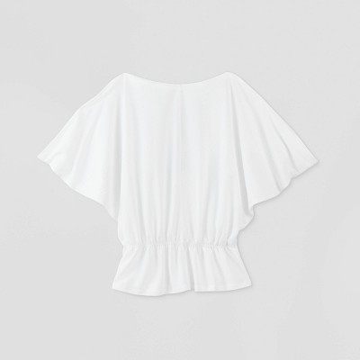 white short sleeve blouse