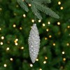 Northlight Frosted Pine Cone Glass Christmas Ornament - 6" - Silver - 2 of 3