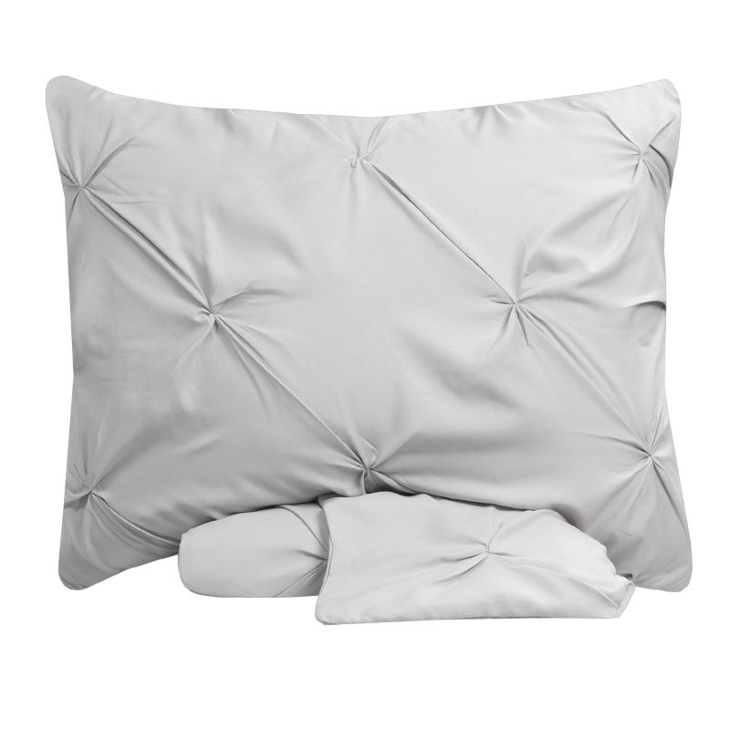 Sweet Home Collection, 3 Piece Duvet Cover Pinch Pleat Pintuck Design with Zipper Closure and Shams, 2 of 6