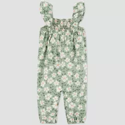Carter's Just One You® Baby Girls' Floral Jumpsuit - Green