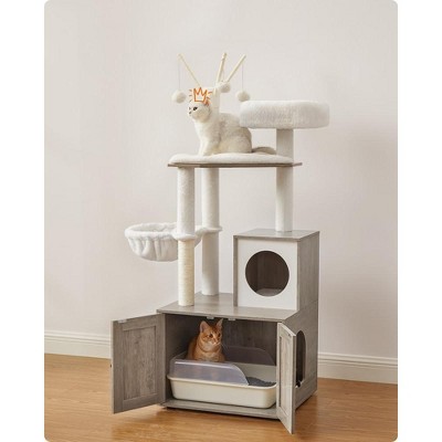 Gingerbread house cat tree with outlet ladder