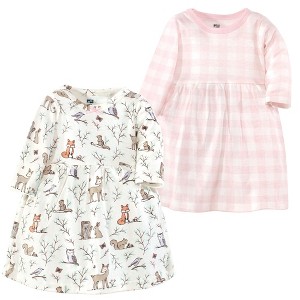 Luvable Friends Hudson Baby Long-Sleeve Dresses 2pk - 1 of 2