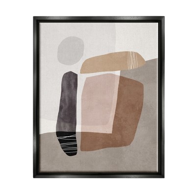 Stupell Industries Overlapped Earth Transparent Solid Polygons Contemporary Art