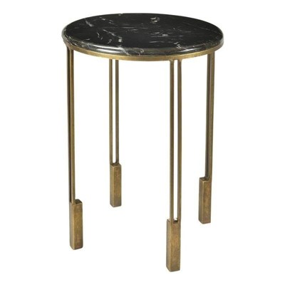 Moti Orlando Orlando Agua Marble Occasional Table Gold/Black