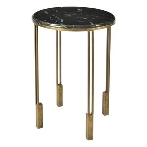 Moti Orlando Orlando Agua Marble Occasional Table Gold/Black - 1 of 4