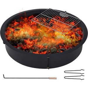 GOCAPTAIN Inner Fire Pit Ring with Outdoor Steel Firepit Ring Large Bonfire Fire Pit Insert Round - Steel for High Temp, DIY Fire Ring Cooking Kit - 1 of 4