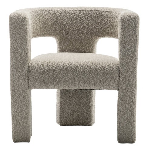 28 Wide Boucle Upholstered Square Armchair Oatmeal - Kinwell : Target