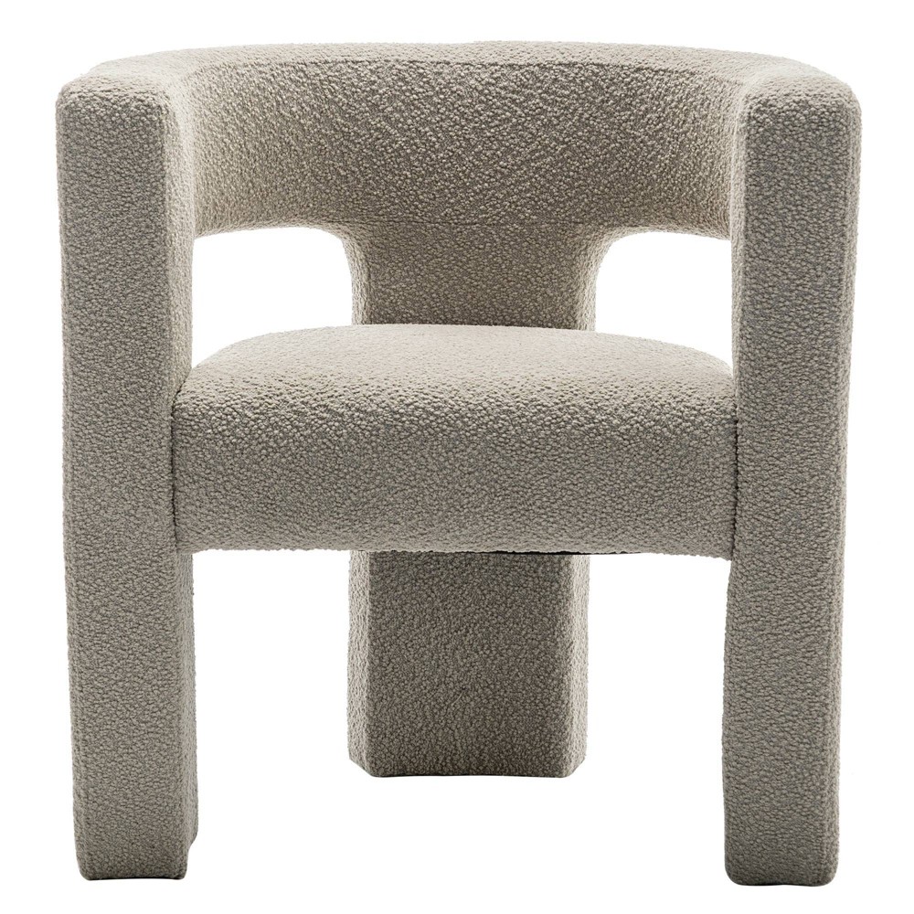 Photos - Sofa 28" Wide Boucle Upholstered Square Armchair Oatmeal - Kinwell