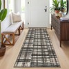 Indoor Modern Area Rugs Retro Striped Plaid Distressed Carpet For Living Room Bedroom Washable Soft Floor Mat Office Home Decor - 2 of 4